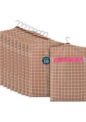 Brown Set Of 10 Regular Hanging Saree Cover Multi Utility Organisers