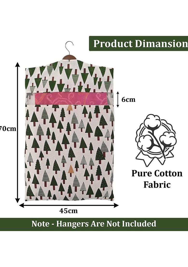 Grey 6 Pcs Mesh Cotton Hanging Saree Cover Storage Organisers