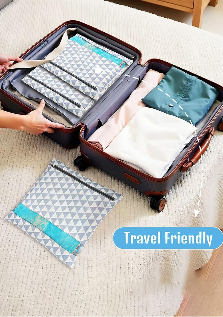 Grey 24 Pcs Regular Single Saree Cover Multi Utility Storage Organisers