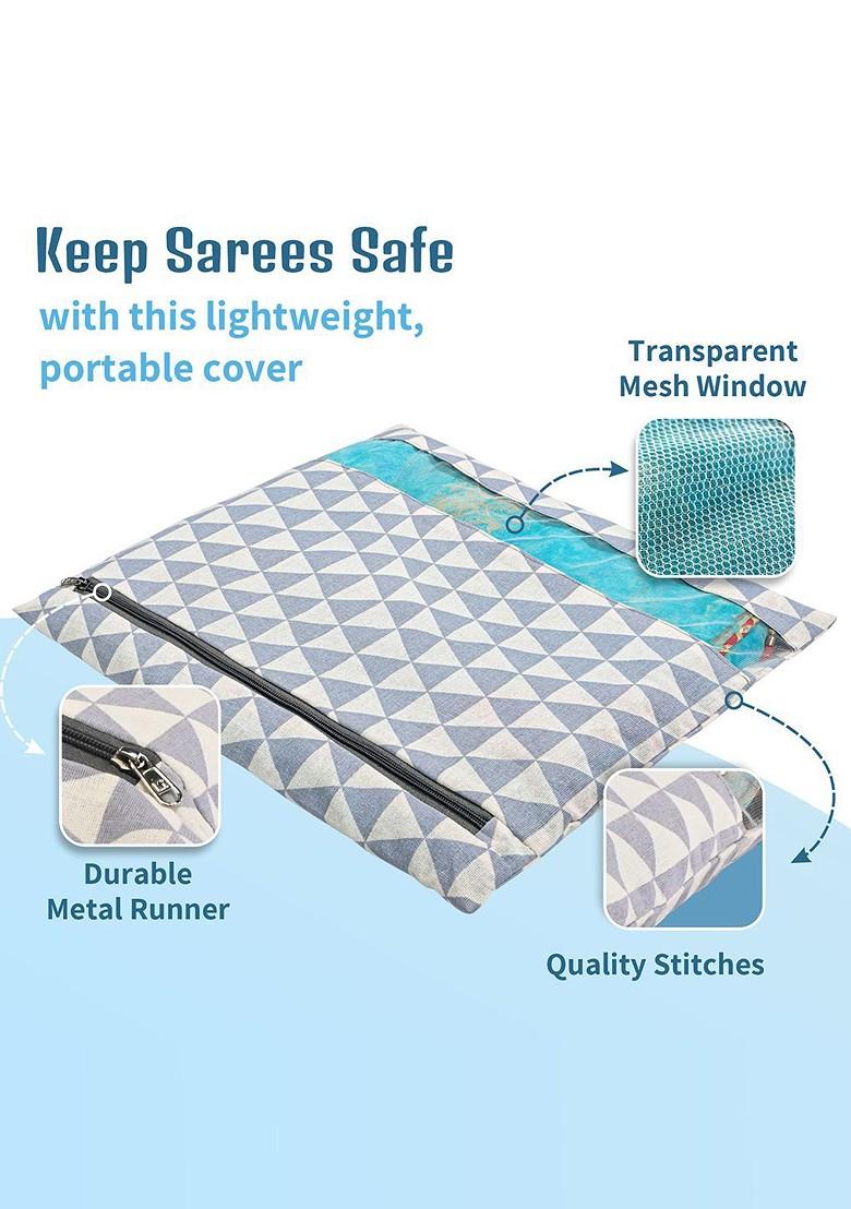 Grey 24 Pcs Regular Single Saree Cover Multi Utility Storage Organisers