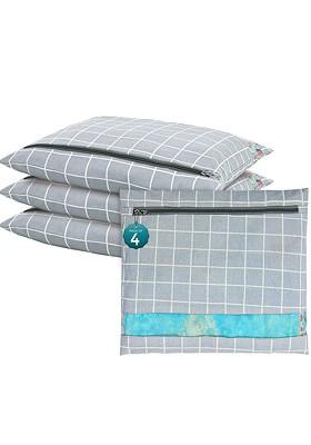 Grey 4 Pcs Regular Single Saree Cover Multi Utility Wardrobe Organisers