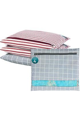 Grey 4 Pcs Regular Single Saree Cover Multi Utility Wardrobe Organisers