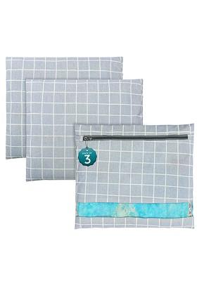 Grey Set Of 3 Regular Saree Cover Multi Utility Wardrobe Organisers