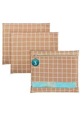 Brown Set Of 3 Regular Saree Cover Multi Utility Wardrobe Organisers