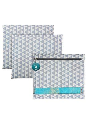 Grey Set Of 3 Regular Saree Cover Multi Utility Wardrobe Organisers