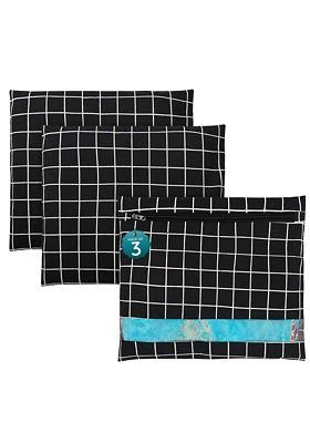 Black Set Of 3 Regular Saree Cover Multi Utility Wardrobe Organisers