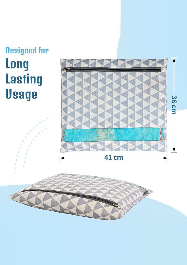 Grey 24 Pcs Regular Single Saree Cover Multi Utility Storage Organisers