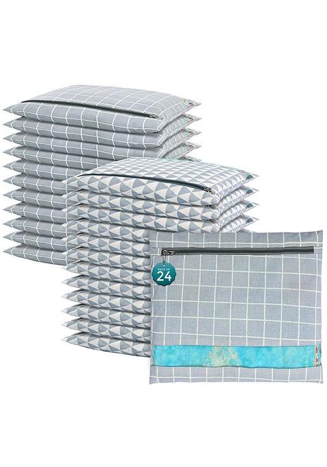 Grey 24 Pcs Regular Single Saree Cover Multi Utility Storage Organisers