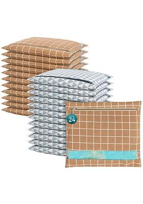 Brown 24 Pcs Regular Single Saree Cover Multi Utility Storage Organisers