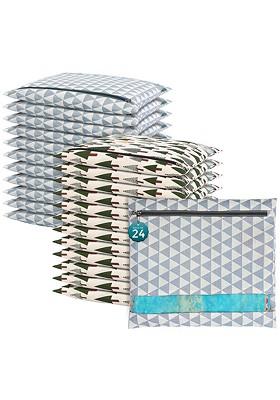 Grey 24 Pcs Regular Single Saree Cover Multi Utility Storage Organisers