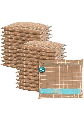Brown 24 Pcs Regular Single Saree Cover Multi Utility Storage Organisers
