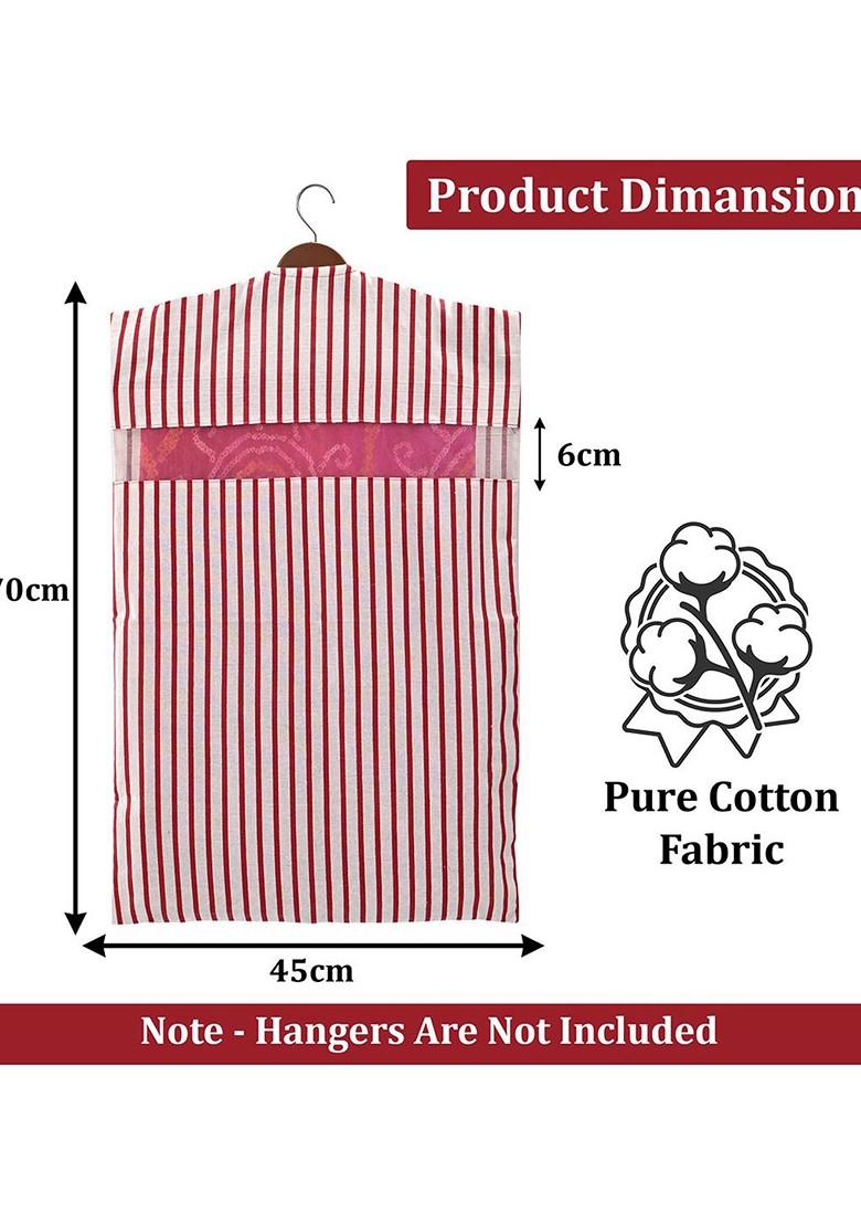 Green Set Of 24 Regular Hanging Saree Cover Multi Utility Organisers