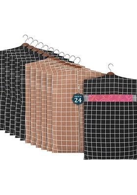 Brown Set Of 24 Regular Hanging Saree Cover Multi Utility Organisers