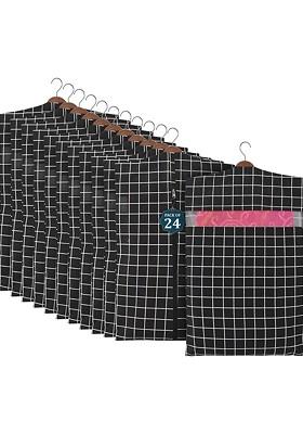 Black Set Of 24 Regular Hanging Saree Cover Multi Utility Organisers