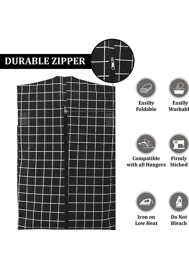 Black Set Of 24 Regular Hanging Saree Cover Multi Utility Organisers