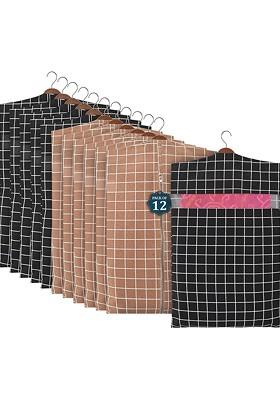 Brown Set Of 12 Cotton Hanging Saree Cover Multi Utility Organisers