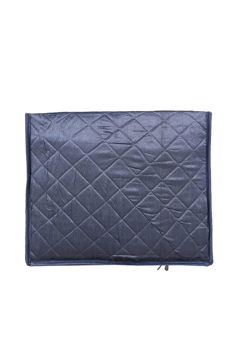 12 Pcs Grey Self Design Water Resistant And Foldable Single Saree Cover With Zipper