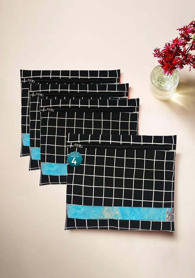 Black 4 Pieces Multi Utility Organisers