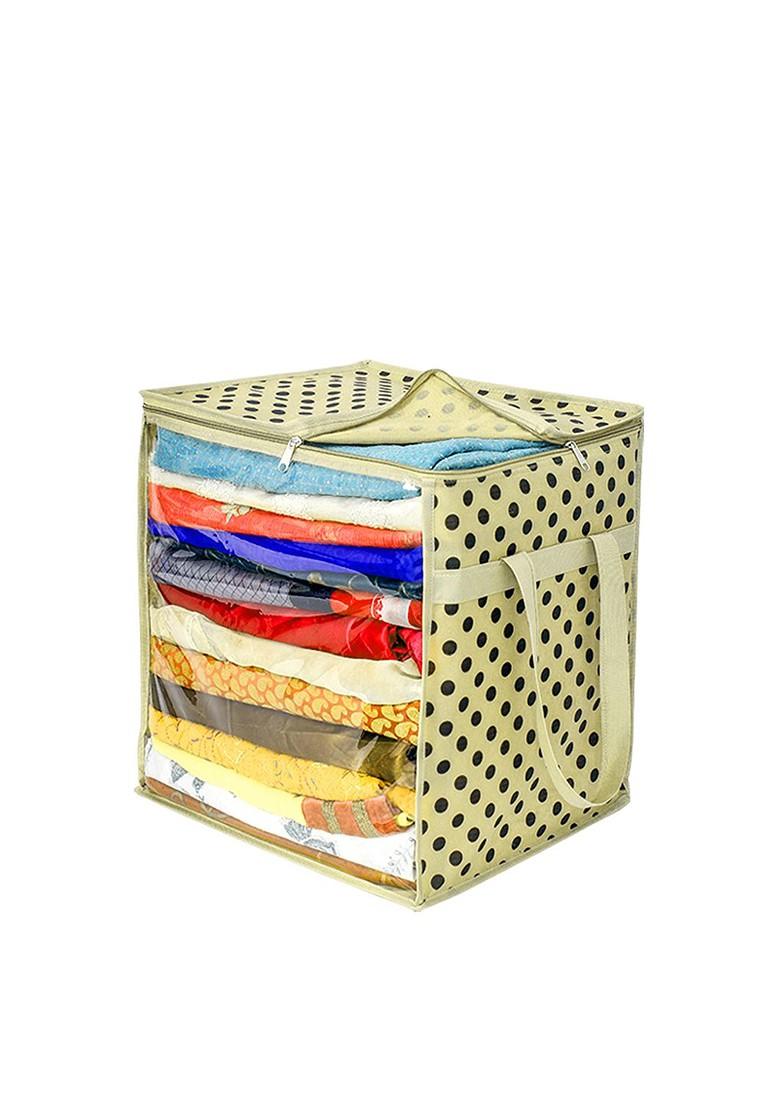 Set Of 4 Printed Non Woven Saree Covers With Handles