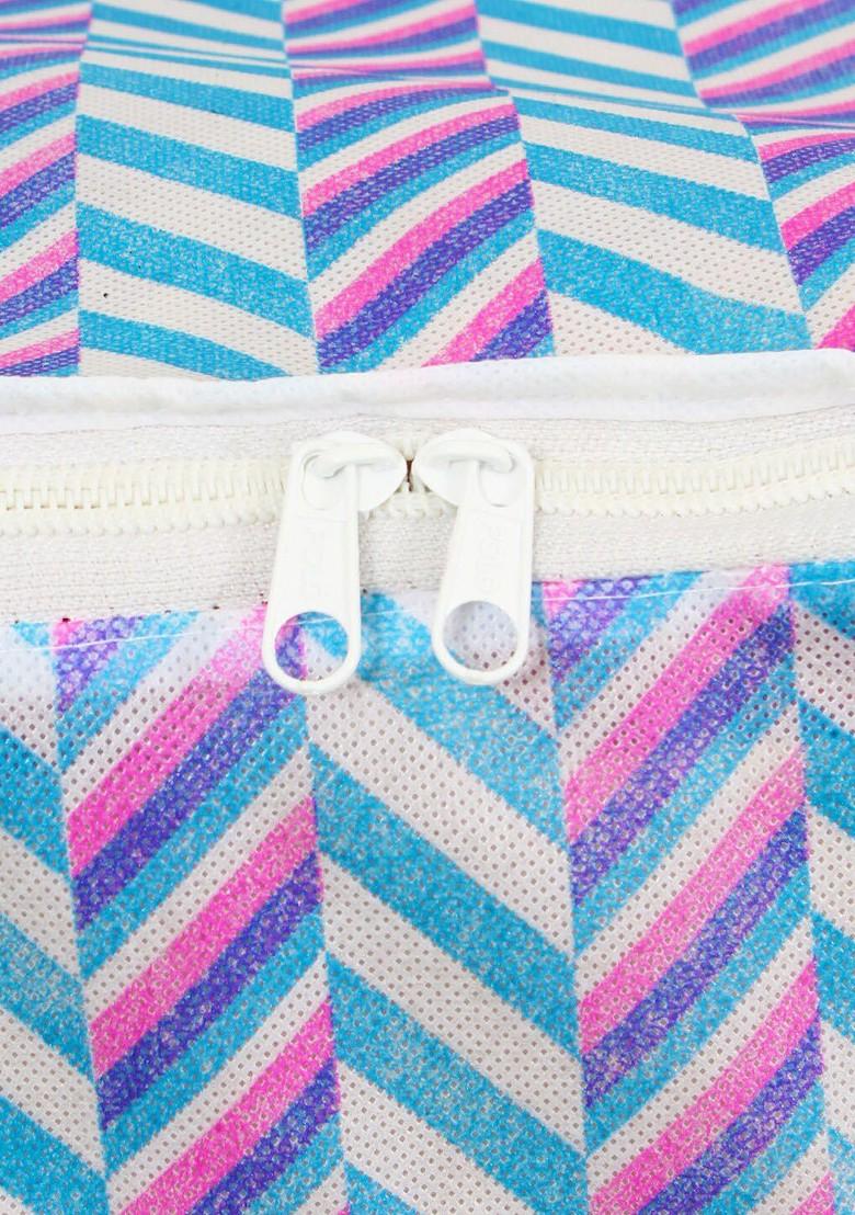 Set Of 12 Blue Printed Saree Cover