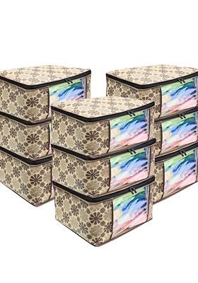 Set Of 9 Non Woven Printed Saree Cover