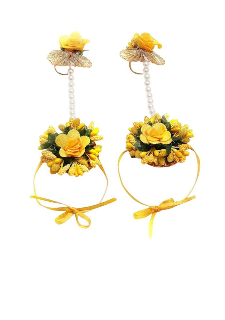 Flower Bridal Haldi Mehndi Baby Shower Jewellery Set