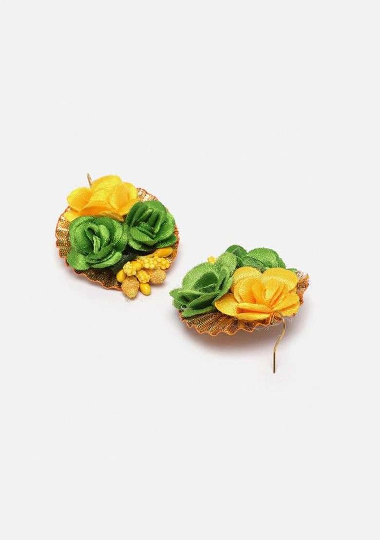 Flower Bridal Haldi Mehndi And Baby Shower Jewellery Set - Indya