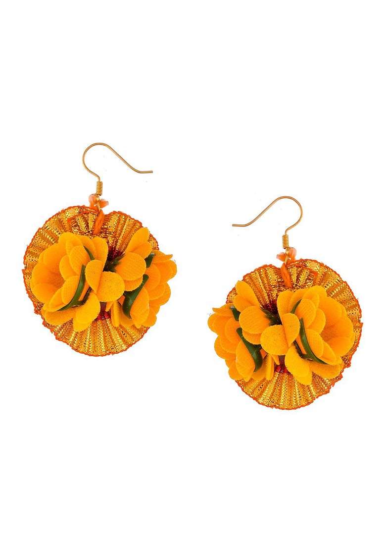 Floral Beaded Haldi And Mehendi Jewellery Set - Indya