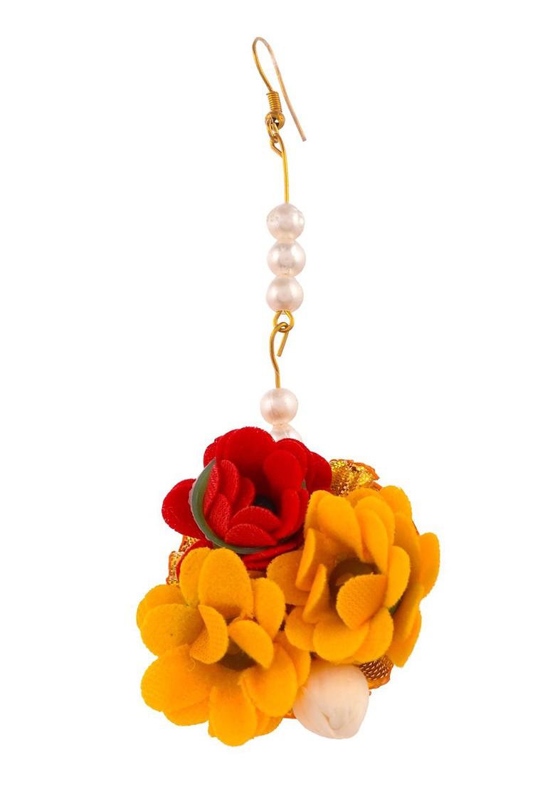 Floral Haldi And Mehndi Jewellery Set