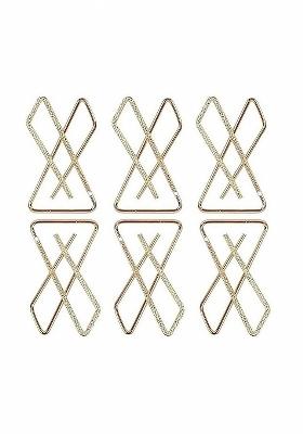 12 Pcs Gold Plated Clip On Safety Saree Pleats Pin Brooch