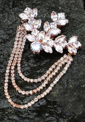 Sparkling Cz Ad Saree Pin (Brooch) For Women