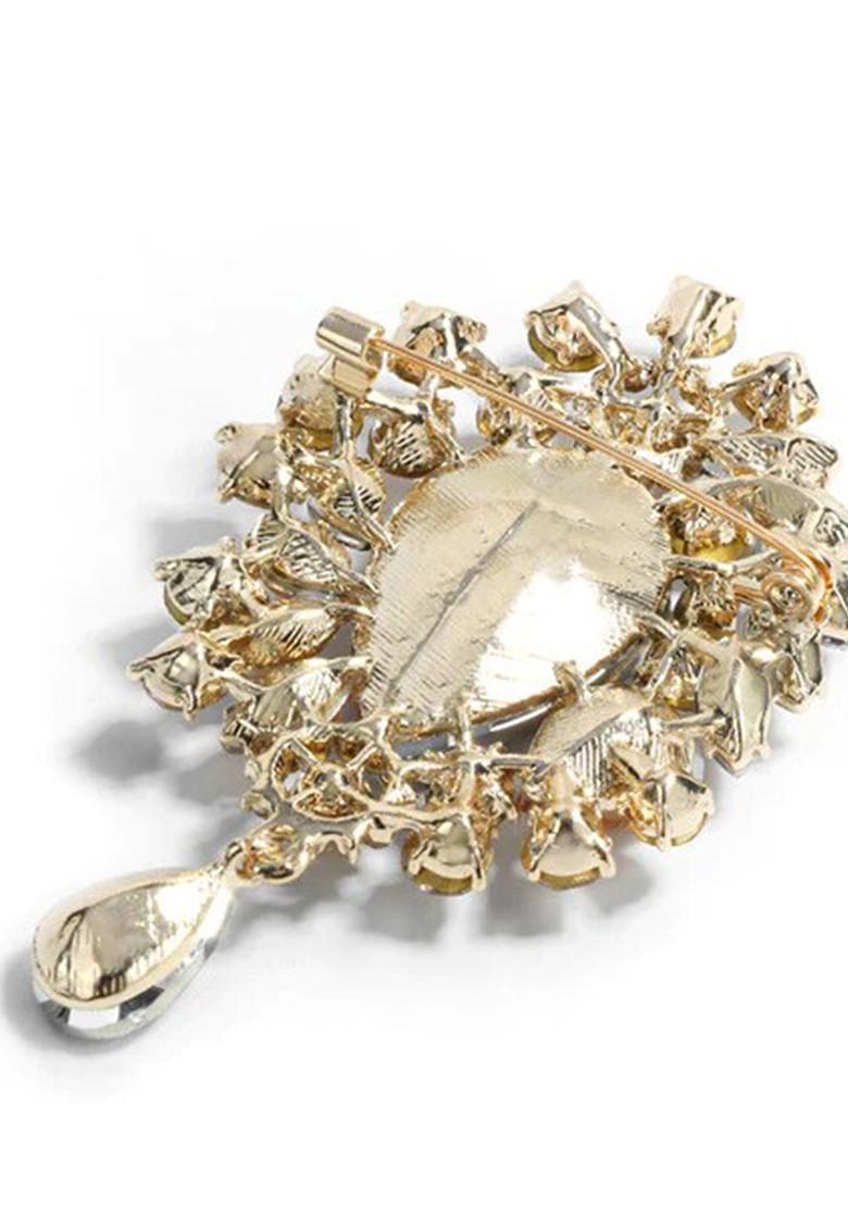 Women Crystal Rhinestone Brooch