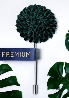 Unisex Green Floral Brooch Lapel Pin