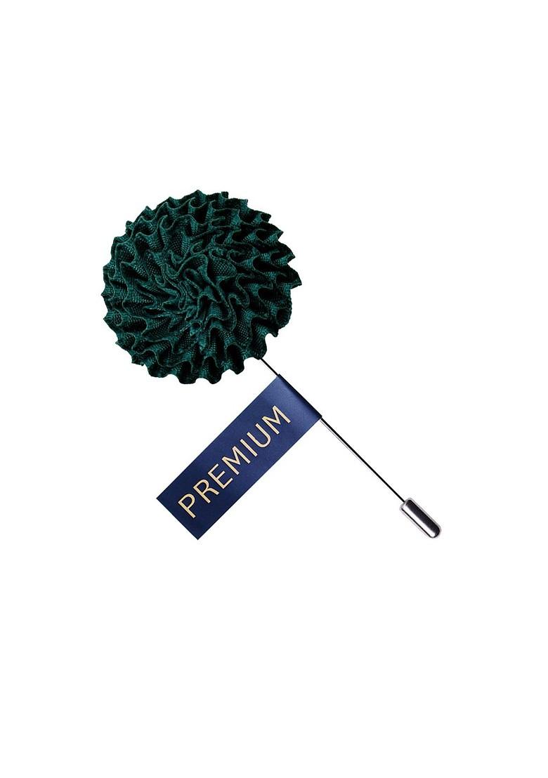 Unisex Green Floral Brooch Lapel Pin