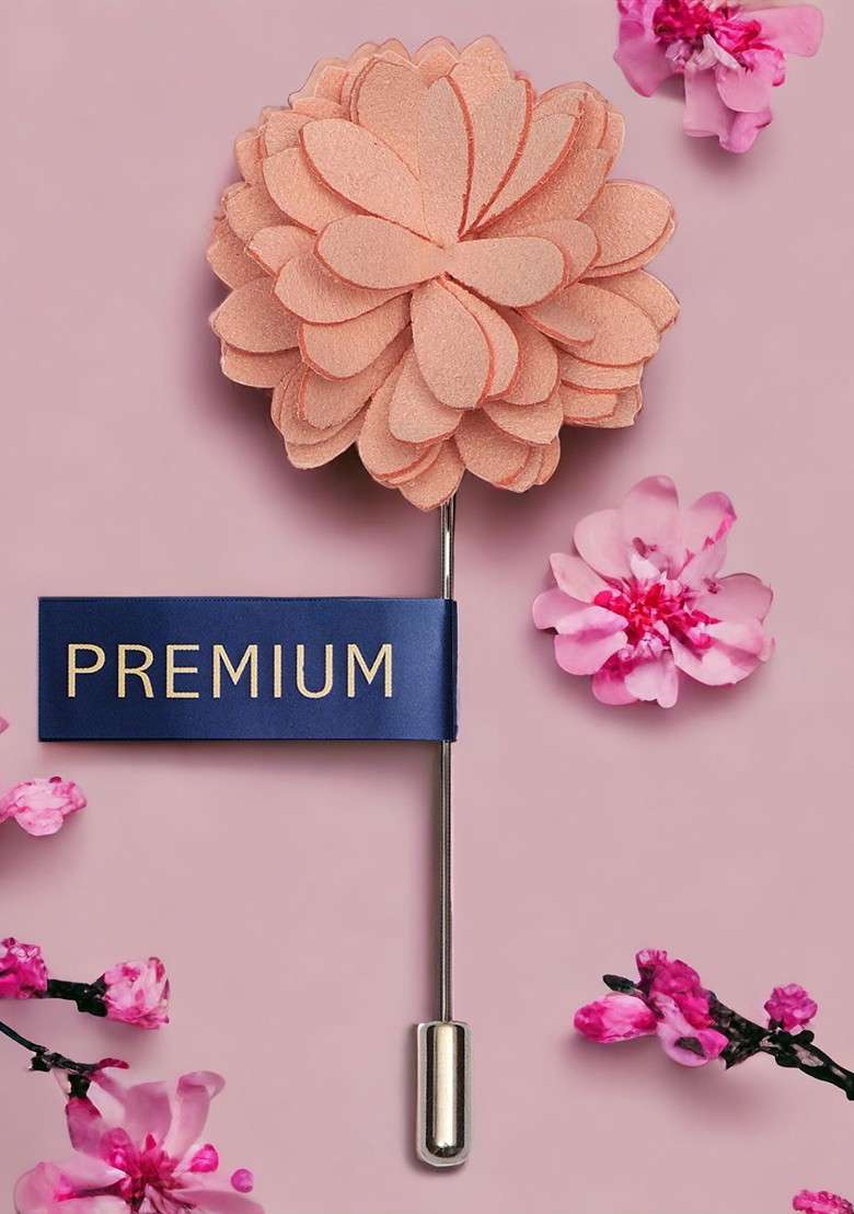 Unisex Pink Stunning Lapel Pin - Indya