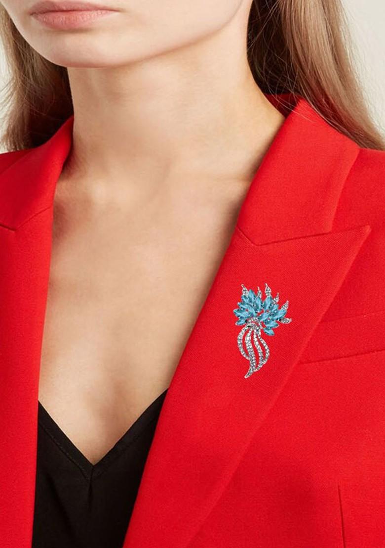 Set Of 2 Stone Studded Brooch