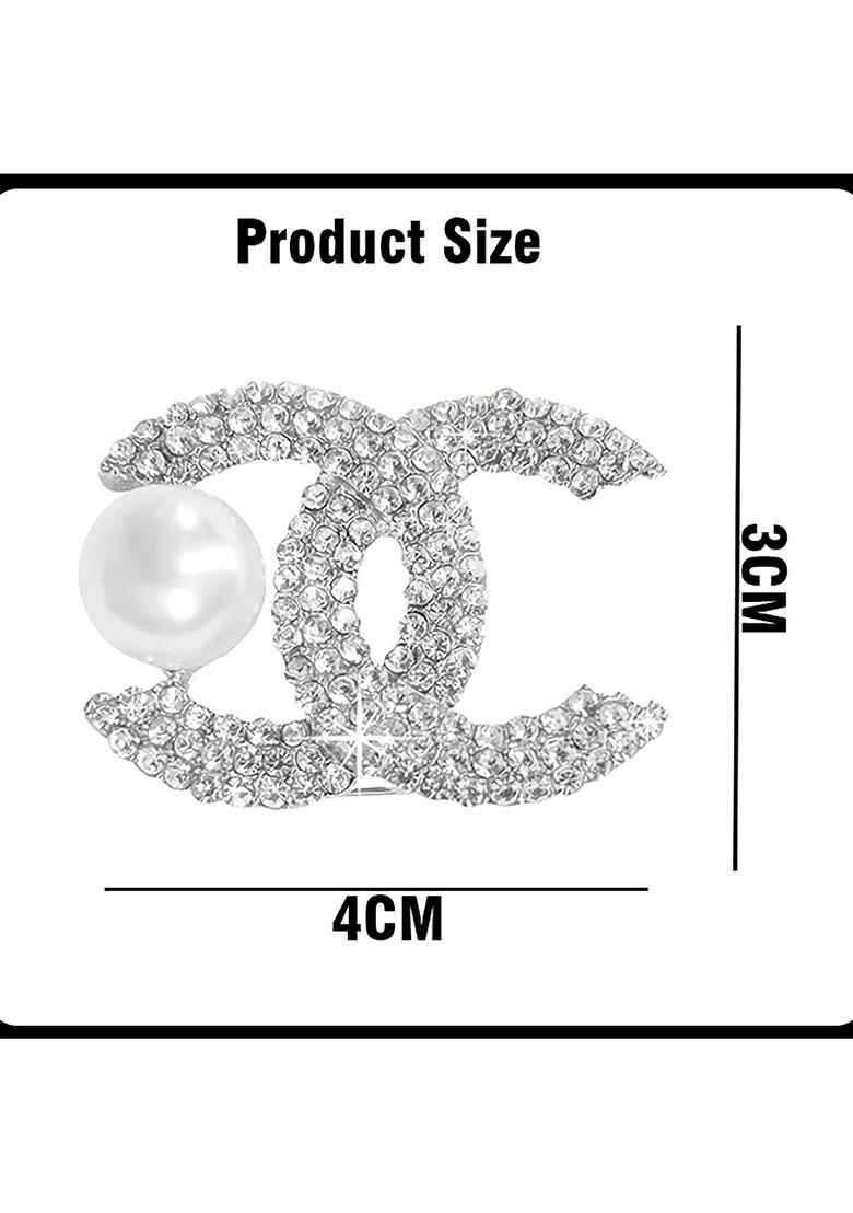 Artificial Stones And Beads Minimal Brooch