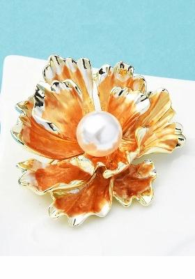 Alloy Floral Charm Brooch