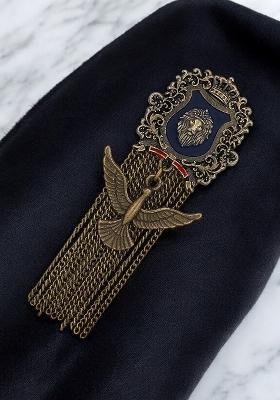 Men Lion Bird Shaped Hanging Chain Brooch