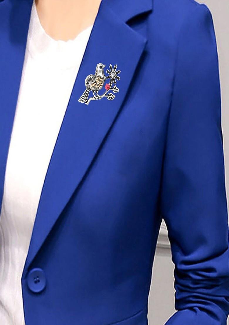 Women Stones Studded Sparrow Design Brooch