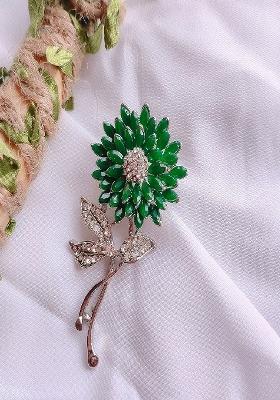 Alloy Sunflower Charm Brooch