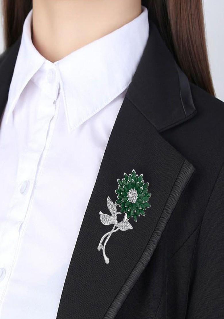 Alloy Sunflower Charm Brooch