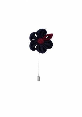 Men Blue Gazania Flower Shaped Lapel Pin