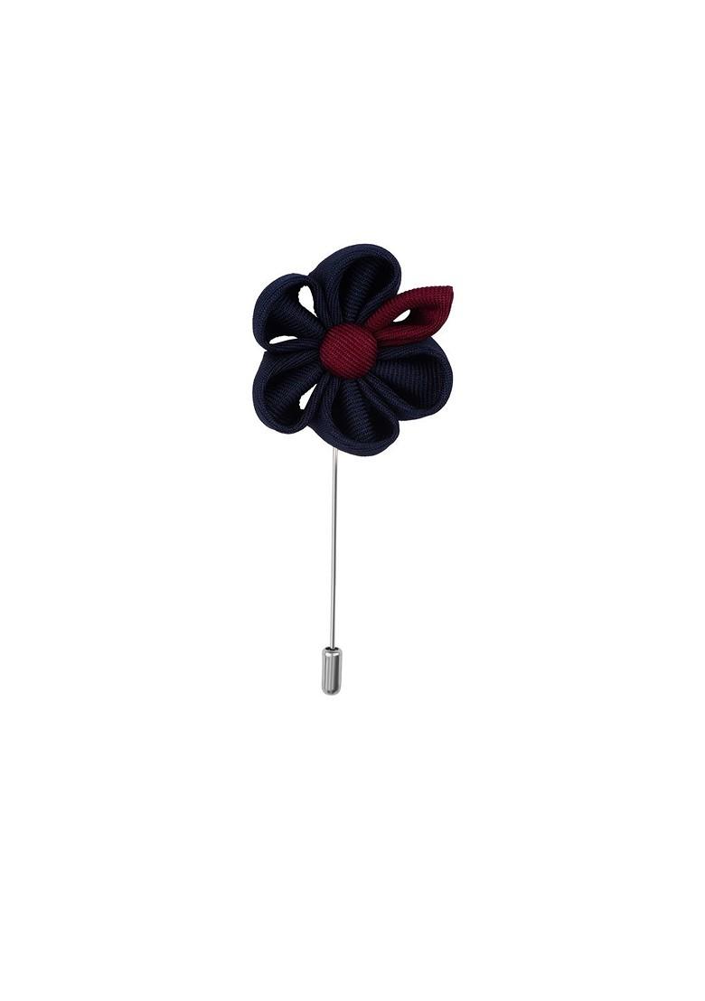 Men Blue Gazania Flower Shaped Lapel Pin
