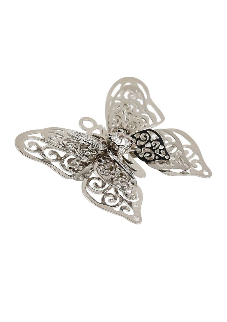 Men Silver Toned Brooch