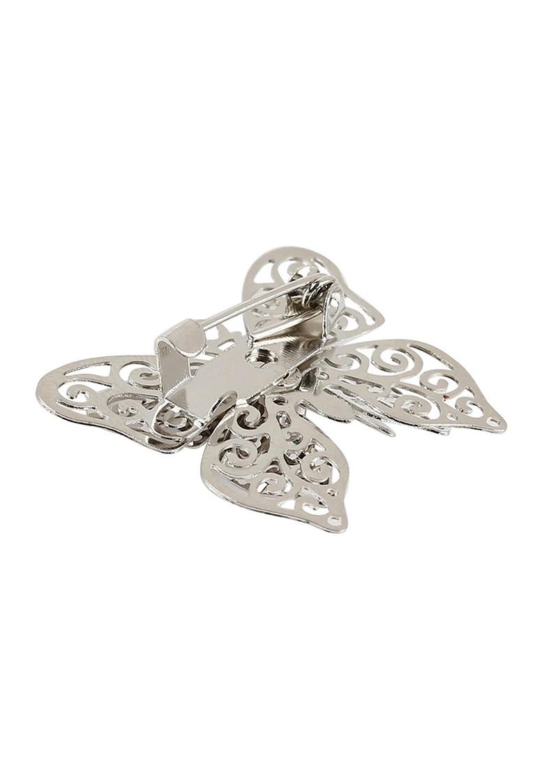 Men Silver Toned Brooch