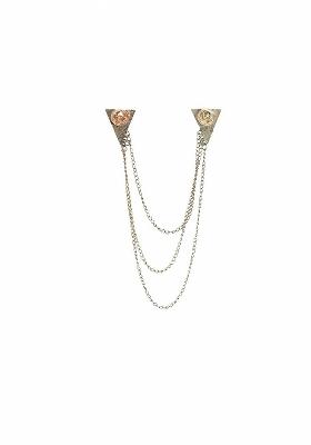 Men Gold Toned Stone Studded Brooch