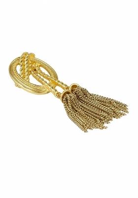 Men Gold Toned Embellished Brooch Pin
