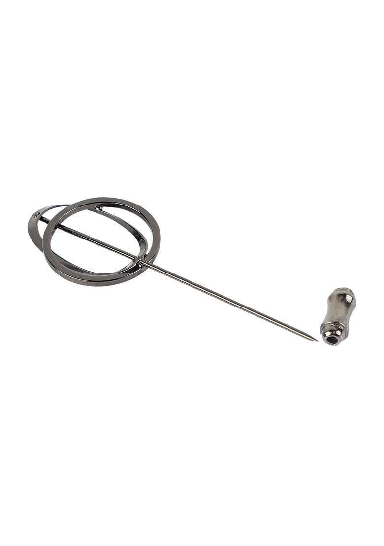 Men Grey Solid Brooch - Indya