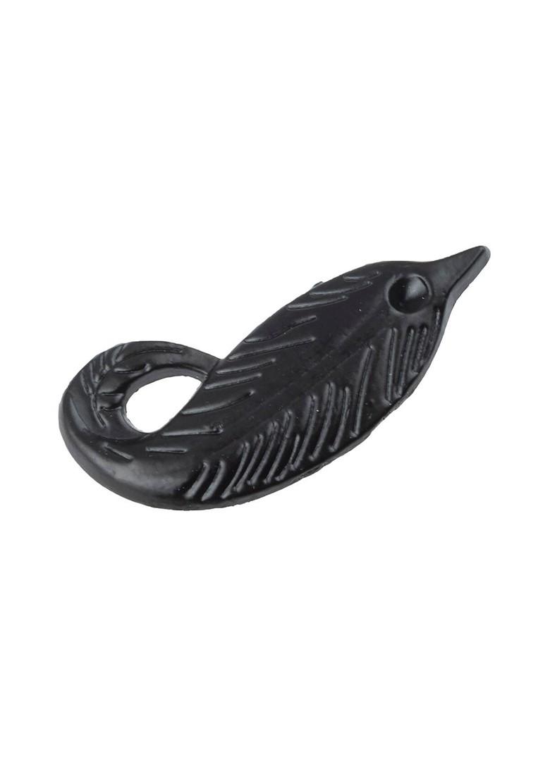 Black Mini Leaf Metal Lapel Pin